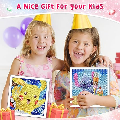 Miniatura 6 de LAVIDASS Kits de diamantes para niños y adultos, paquete de 4 unidades, 5D, arte de diamante completo para niños de 6 a 8 a 10 a 12 años y