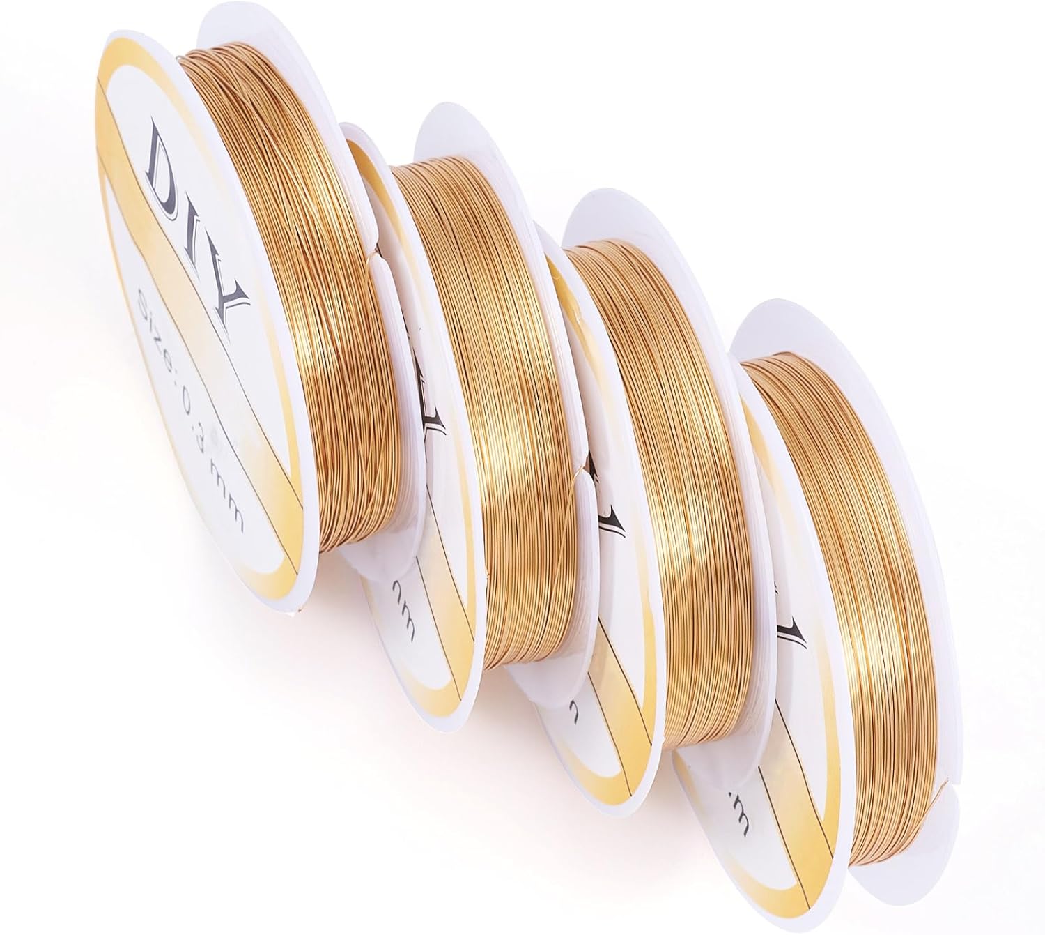 Cheriswelry 65.62 Feet 28 Gauge 14K Gold Filled Wire Copper Wire Bendable Metal Craft Wire Flexible Soft Jewelry Beading Wire 0.3mm for Necklace Earring Bracelet Making Wrapping Supplies - Image 7