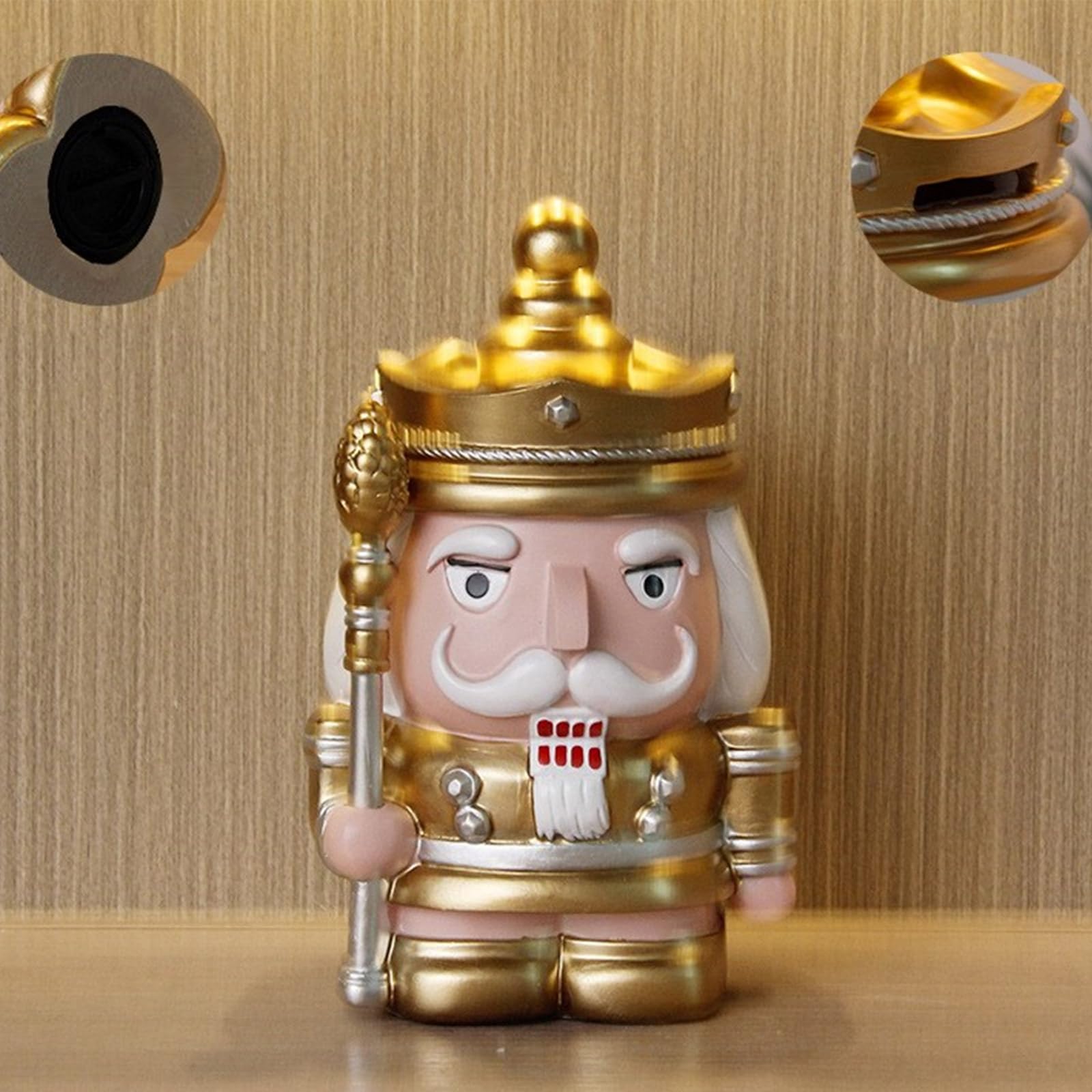 Amazon.co.jp: ホリデーくるみ割り人形コインホルダーユニークな樹脂クリスマスとキッズマネー管理ツール : ホーム＆キッチン