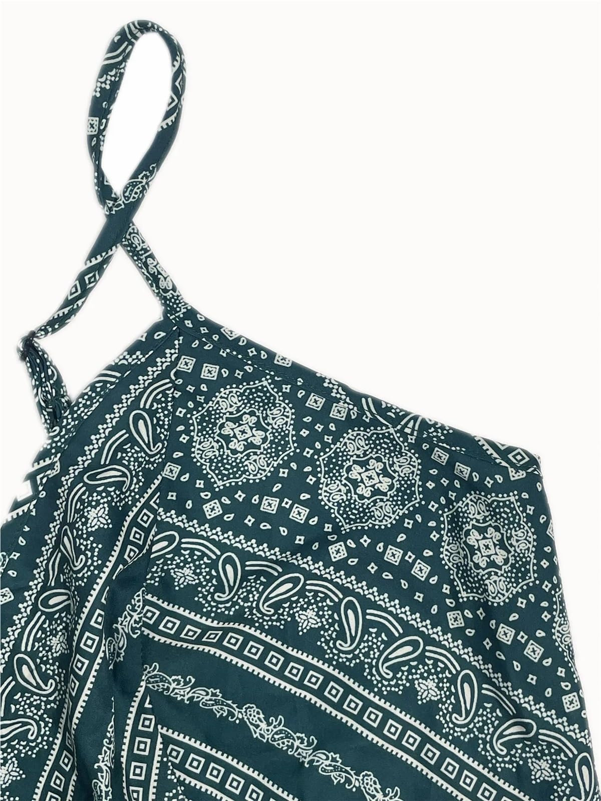 Vestido de Playa con Escote en V Profundo y Espalda Descubierta Tirantes hasta el Muslo, Estampado Floral, Fiesta navideña, Maxi Verano, Ropa Mujer