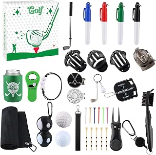Golf A.dvent Calendar 2025, Wide Range Of Accessories, 34x32.5x5.3cm, 24 Day Golf Countdown, Golfing Surprise Set, Training Aids/tees/Markers/and Fun Collectibles, For Father Family Friends Players