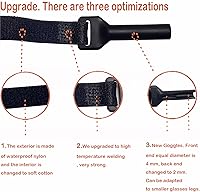 Vista 2 de KSACLE Correa ajustable para gafas, paquete de 4 correas para lentes sin cola, retenedor de gafas de cuerda de ajuste universal, lentes de sol