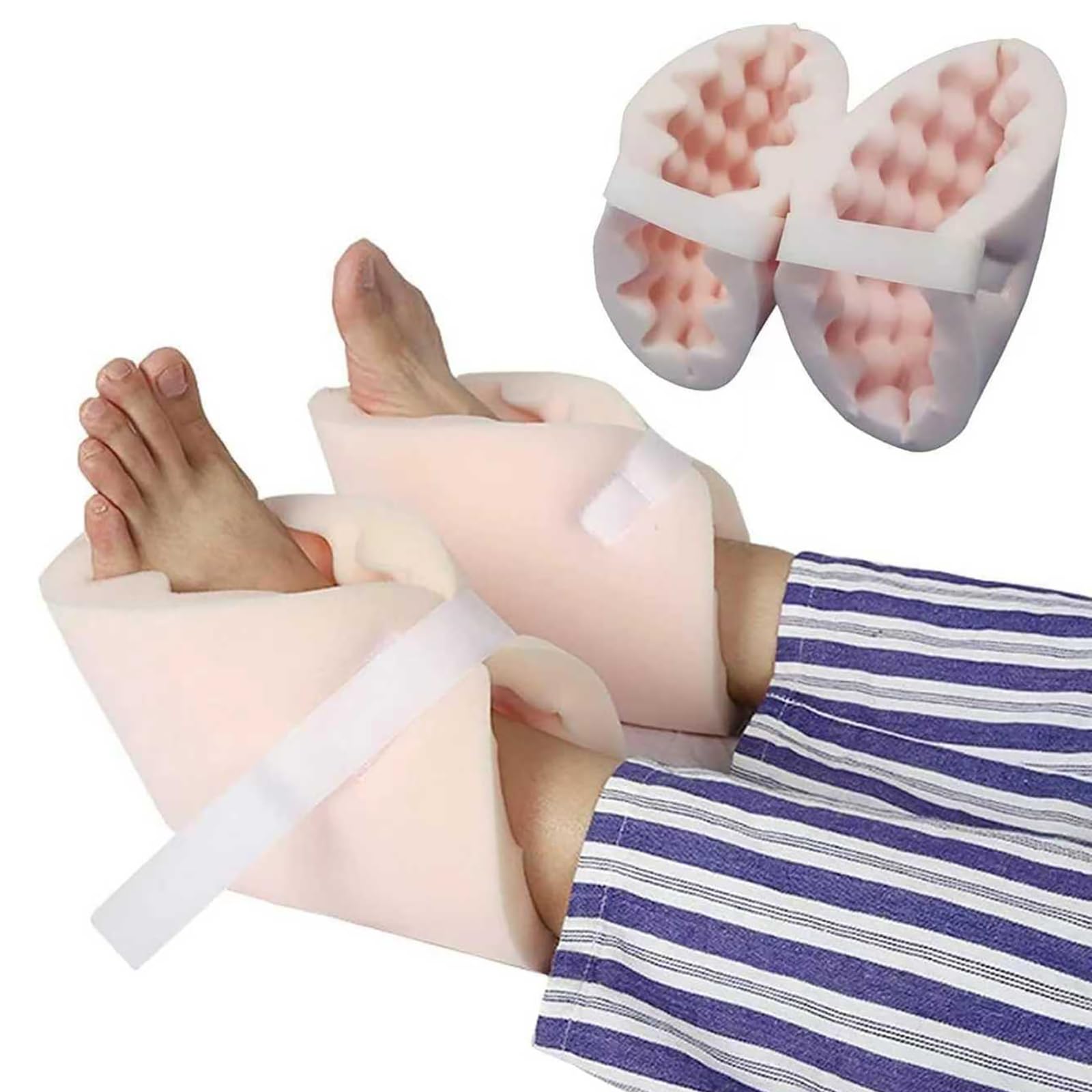 Almohadillas Para Talones, Almohadillas Antiúlceras Para Pies, 1 Par De Almohadillas Protectoras Para Talones, Diseño En Forma De Cáscara De Huevo, Esponja Altamente Elástica, Cómodas Y Transpirables