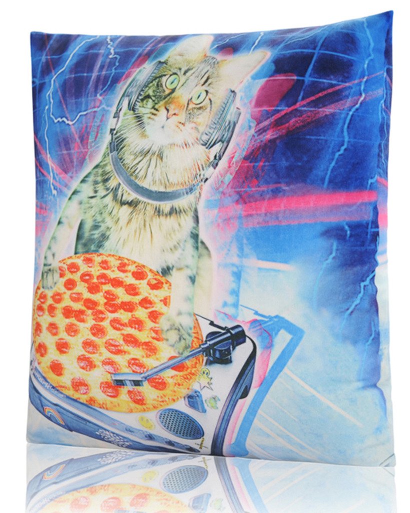 Amazon.co.jp: Pizoff(ピゾフ) クッションカバー 猫柄 ピザ おもしろ