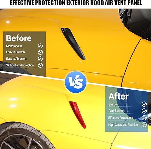 Miniatura 9 de Cubierta de fibra de carbono real para cubierta de ventilación de aire para Toyota Supra GR A90 A91 MK5 2019-2024, calcomanía de moldeo de