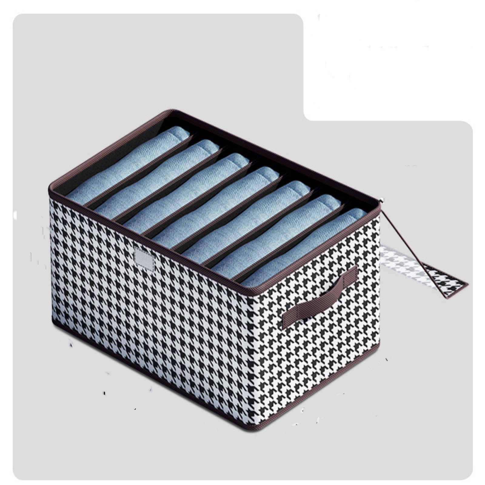 Organisateur de vêtements avec couvercle DOFFO : boîte de rangement pliable en tissu pour armoire
