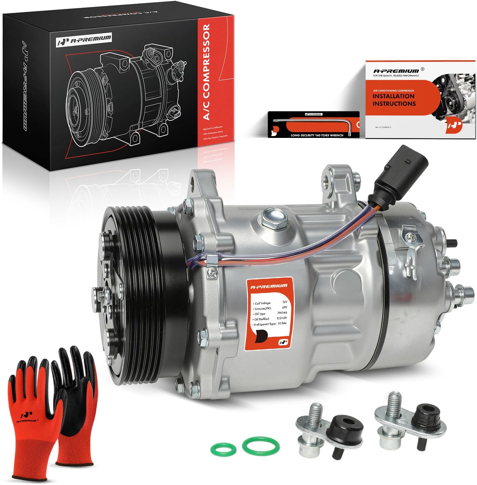 A-Premium Air Conditioner AC Compressor with Clutch
