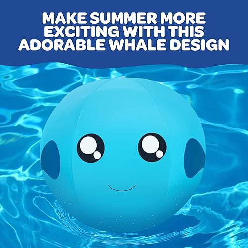 Miniatura 6 de Aquamazing - Pelota de playa gigante de 16 pulgadas para niños, adultos y niños pequeños, XL 4 veces más grueso, PVC, duradero, flotador, juguete de