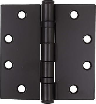 Commercial Grade Ball Bearing Hinge, Square Corner, Matte Black