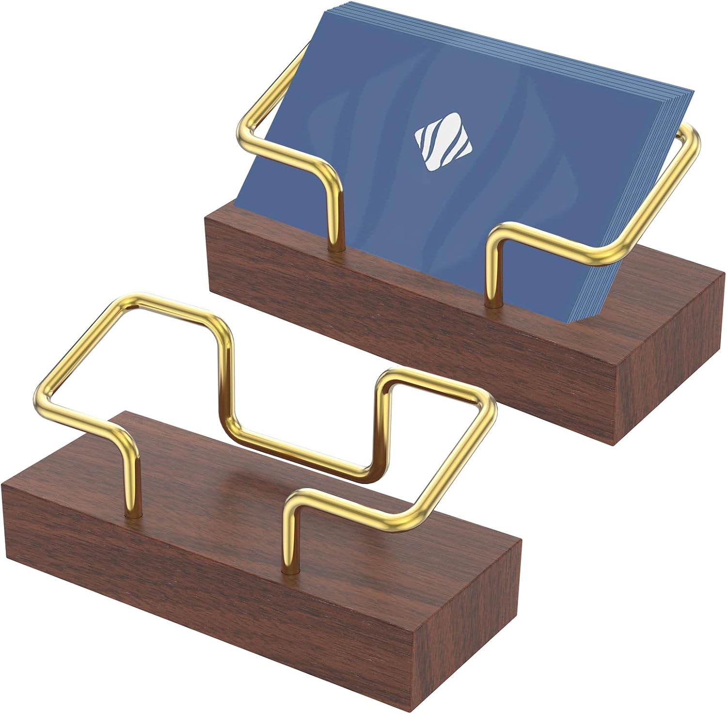 2 Pcs Business Card Stand Stylish Business Card Display Stand Multifunctional Sticky Note Holder for Office Home Desktop