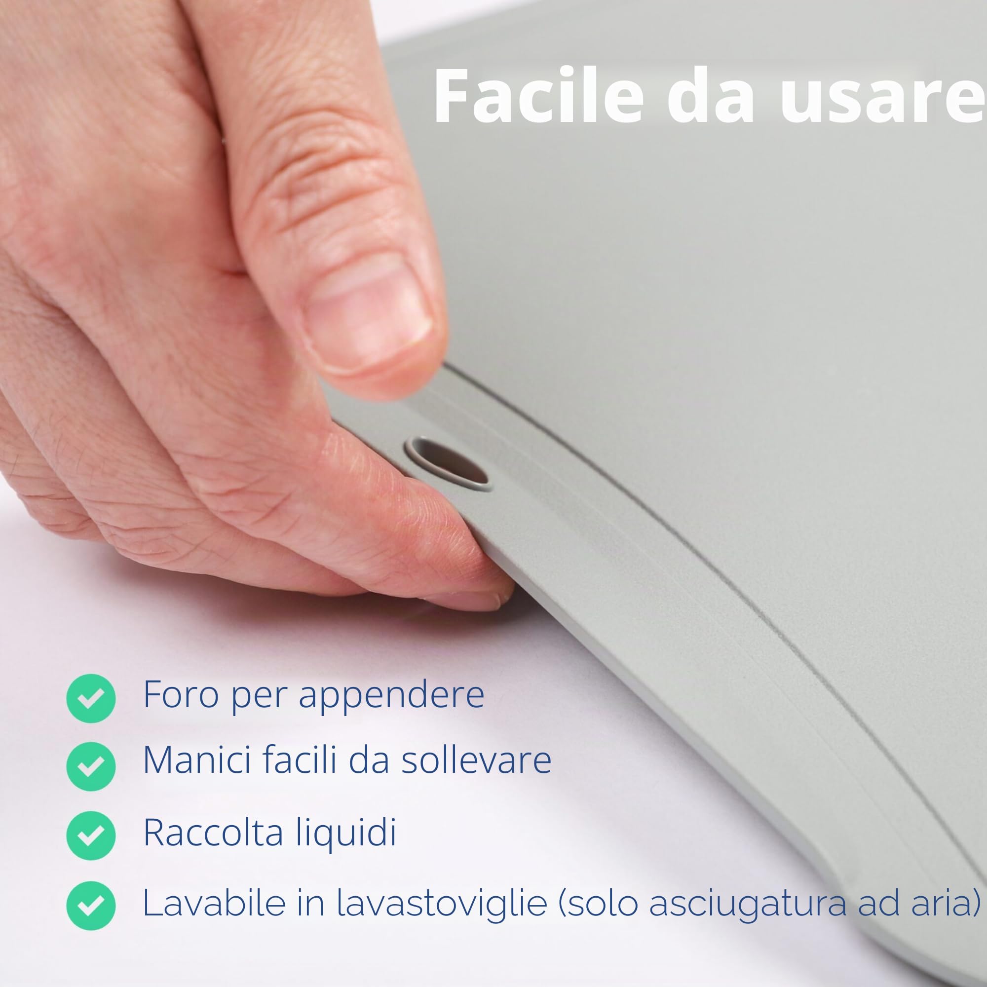 BLUE GINKGO Tappetini da Taglio TPU [Set di 3] – Taglieri da Cucina Flessibili, Antigraffio e Durevoli Made in Korea (Grigio Scuro, Grigio Chiaro, Blu)
