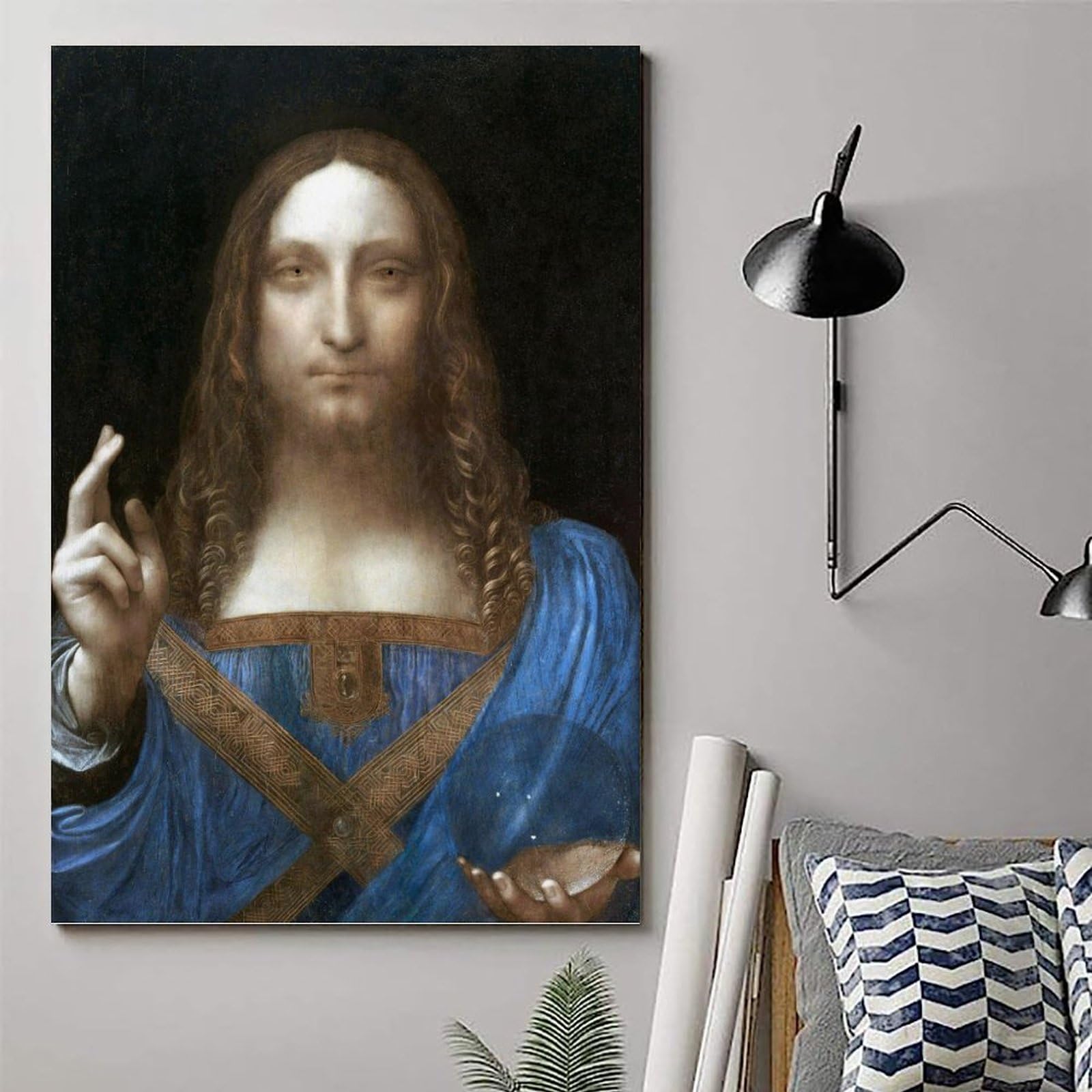 Amazon.co.jp: レオナルド・ダ・ヴィンチ 1500年頃作「救世主」絵画