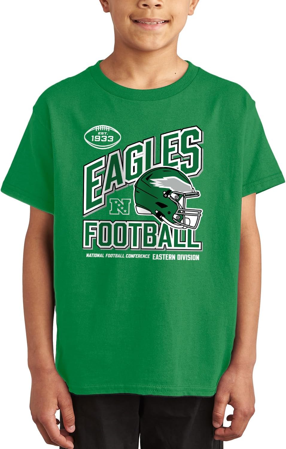 Junk Food NFL - Angle Helmet - Unisex Youth Short Sleeve Fan Tee