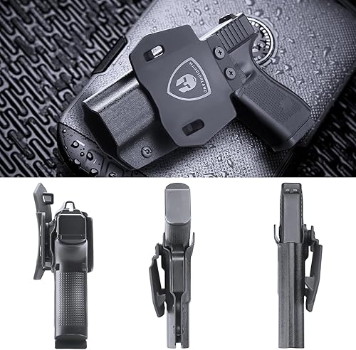 Miniatura 3 de OWB Kydex - Funda de corte óptico compatible con pistola Glock 17 Gen 3-5 y G2231 Gen 3-4, cintura exterior de 1.75 pulgadas, paleta G17 de