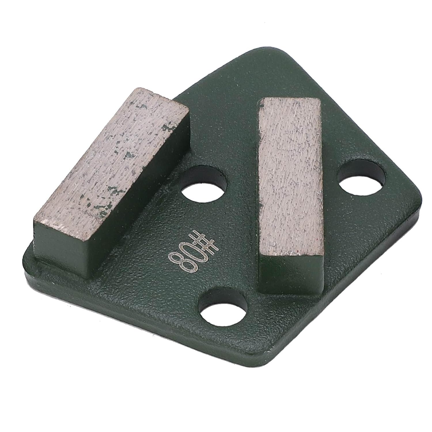 Grinding Shoes Trapezoid Polishing Grinding Kit, 3Pcs Aggressive Paint Floor Cutting Disc 80#, Concrete Metal Polishing Pads Coating Disc Shoe 2 Long Teeth
