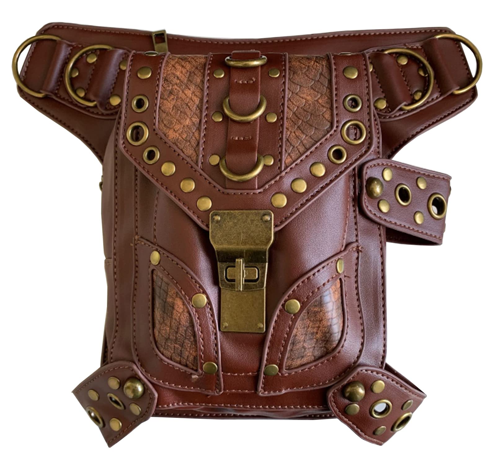 Pelle Tattico Leg Vita Pack Borsa a Tracolla Mano Messenger Viaggio Ciclismo Trekking Sacchetto Borsetta Marsupi Sportivi per Donna Uomo