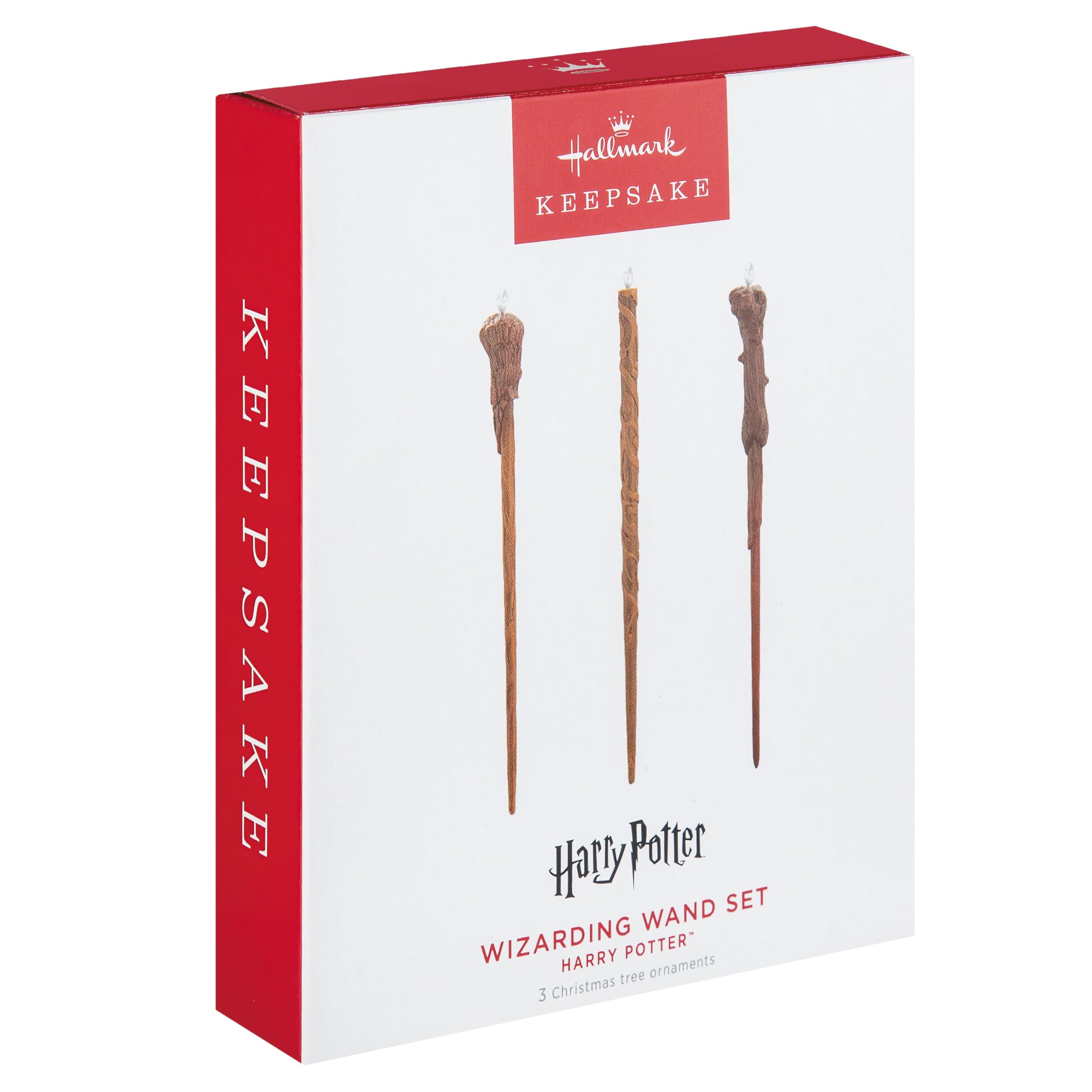 Hallmark Keepsake Harry Potter Ornaments - 3 Pack Magic Wands Design, Brown, H11.4cm by W1cm by D0.94cm (Pack of 3) - Image 2