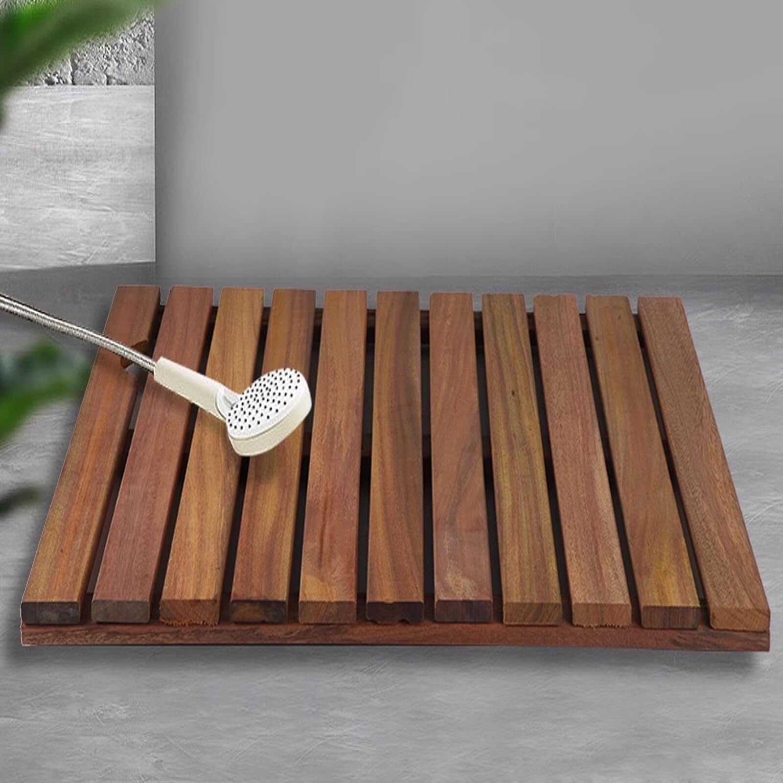 Tapis de bain en bambou extérieur et intérieur pour spa maison