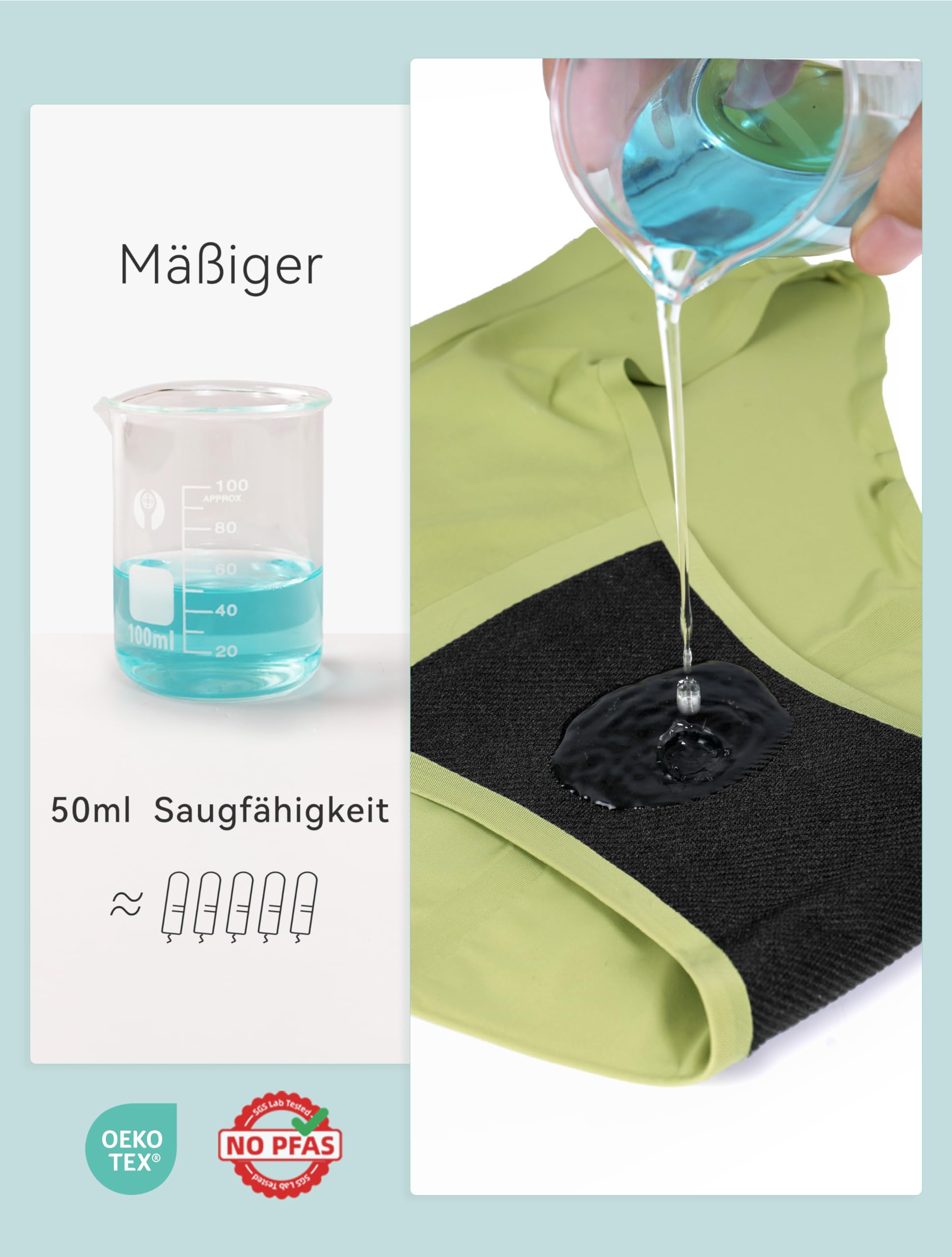 TIICHOO Periodenunterwäsche Starke Blutung Mädchen Seamless 5er Pack
