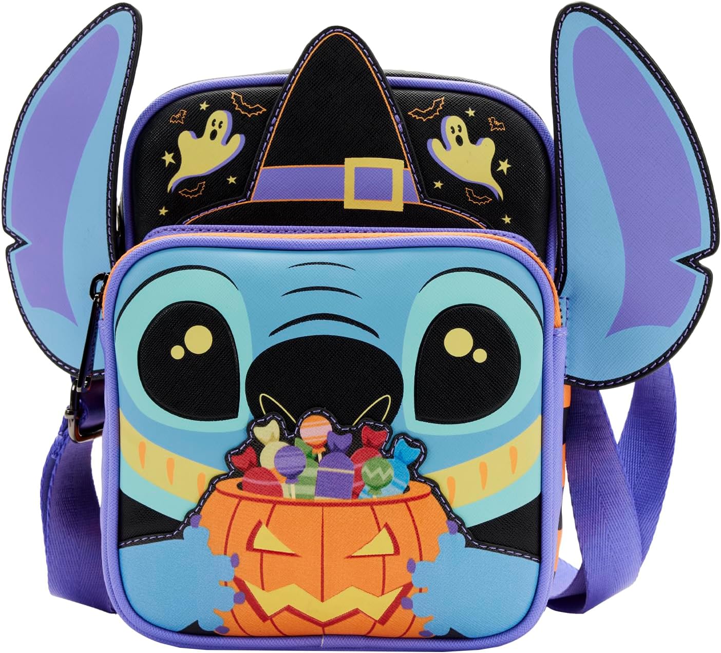 Loungefly DISNEY LILO AND STITCH HALLOWEEN CANDY COSPLAY PASSPORT BAG