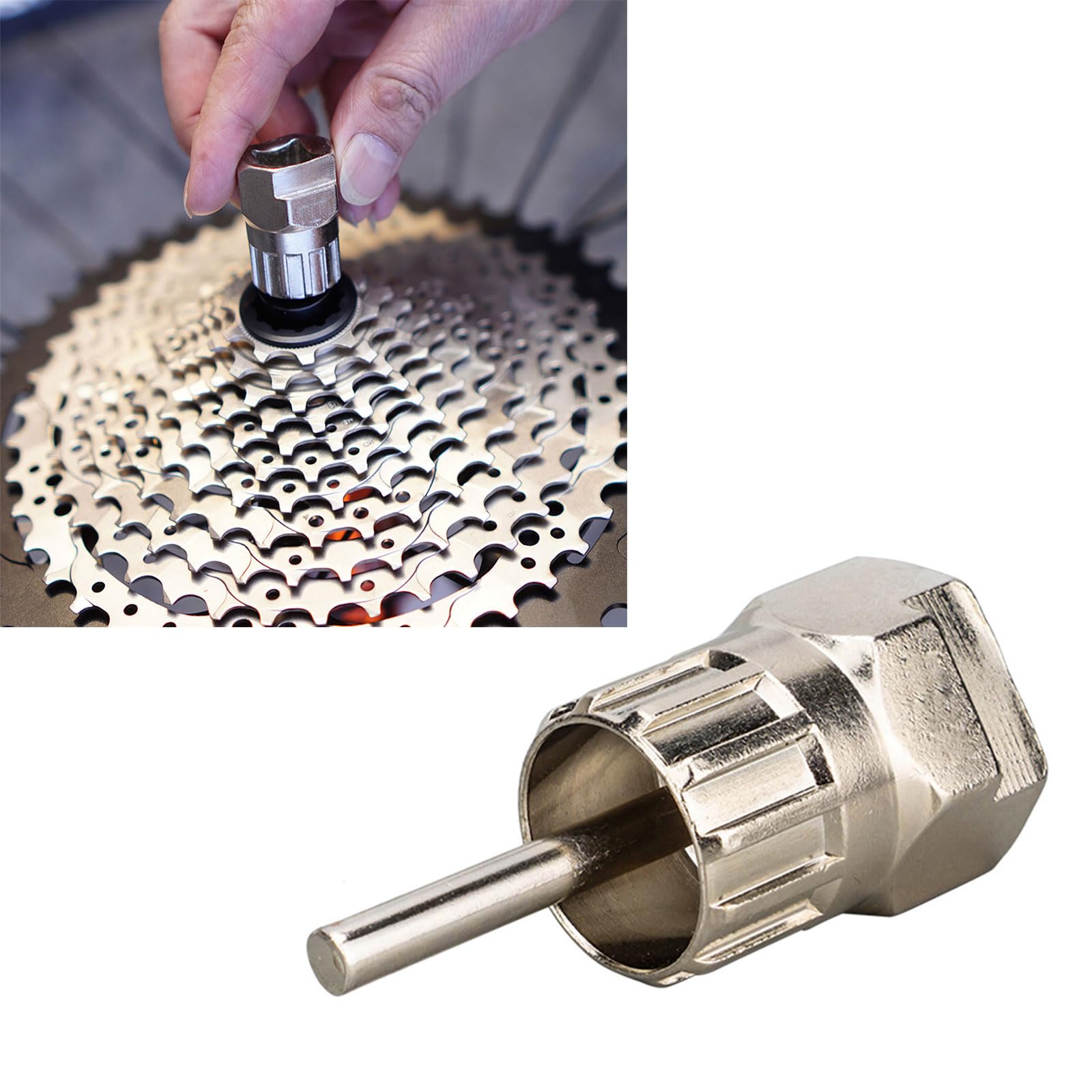 KAIXINXIN Flywheel Sprocket Remover Socket Wrench Bicycles Cassettes Lockring Removal Install Tool Cassettes Removal Wrench