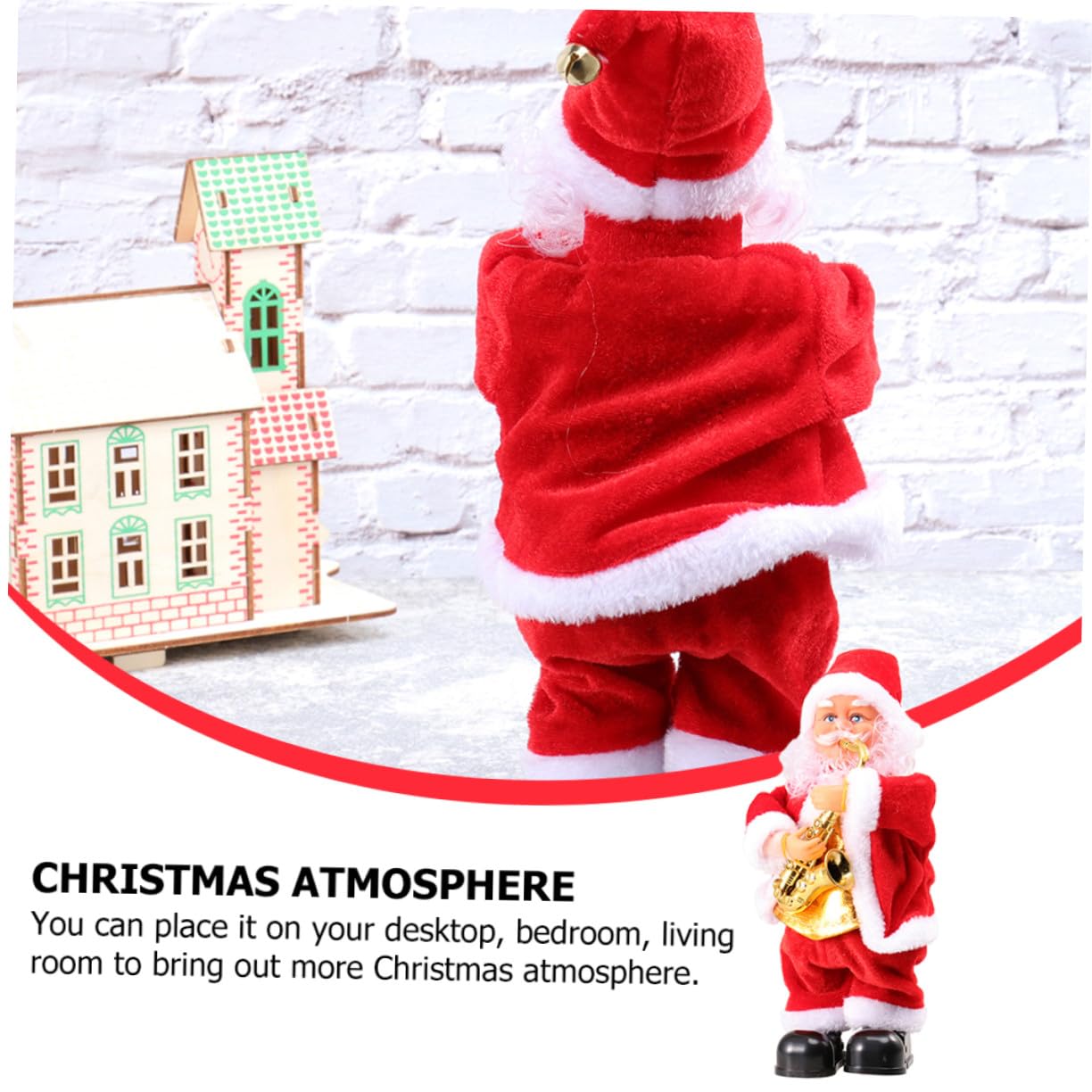 Muñeco Eléctrico Papá Noel Musical con Movimiento para Fiesta de Navidad y Año Adorno Divertido para Decoración Festiva Sin Pilas Varios Estilos