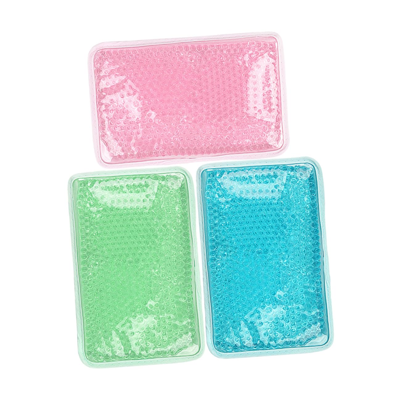 GLEAVI 3 Pezzi Borsa Ghiaccio in Gel Riutilizzabile per Dolori Spalle e Corpo, Materiale Pvc Cristallo, Impacchi Freddo e Caldo per Terapia e Sollievo