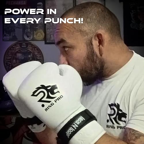 Miniatura 4 de Guantes de boxeo lisos con cordones  Guantes de entrenamiento y combate premium para atletas profesionales de boxeo y artes marciales mixtas