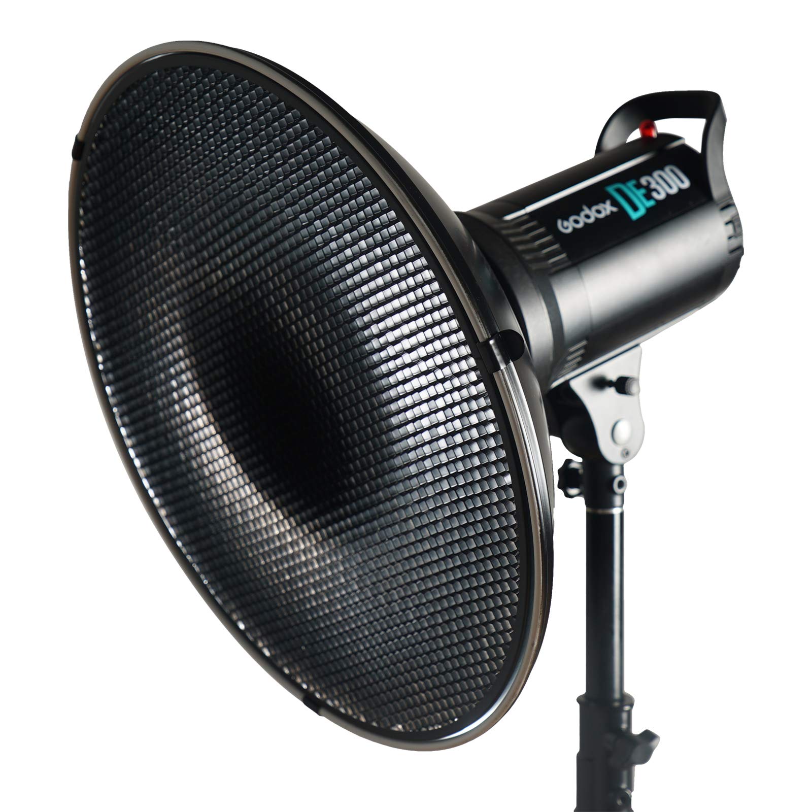 Soonpho Beauty Dish - Reflector estándar de 42 cm/16 pulgadas con rejilla de nido de abeja negra, difusor blanco y bolsa de almacenamiento, estudio fotográfico estroboscópico, reflector para flash de