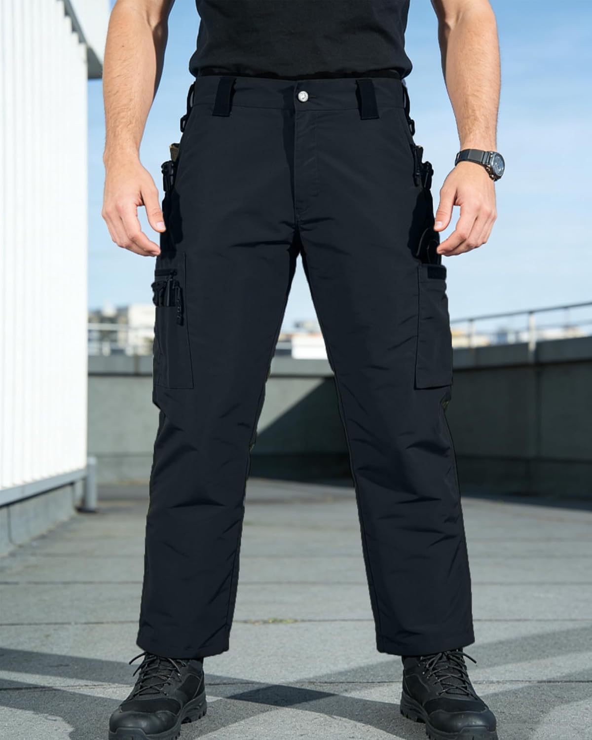 Men’s Tactical Military Cargo Pants 9 Pockets Combat Water Resistant Ripstop Lightweight Outdoor Work Hiking Pants