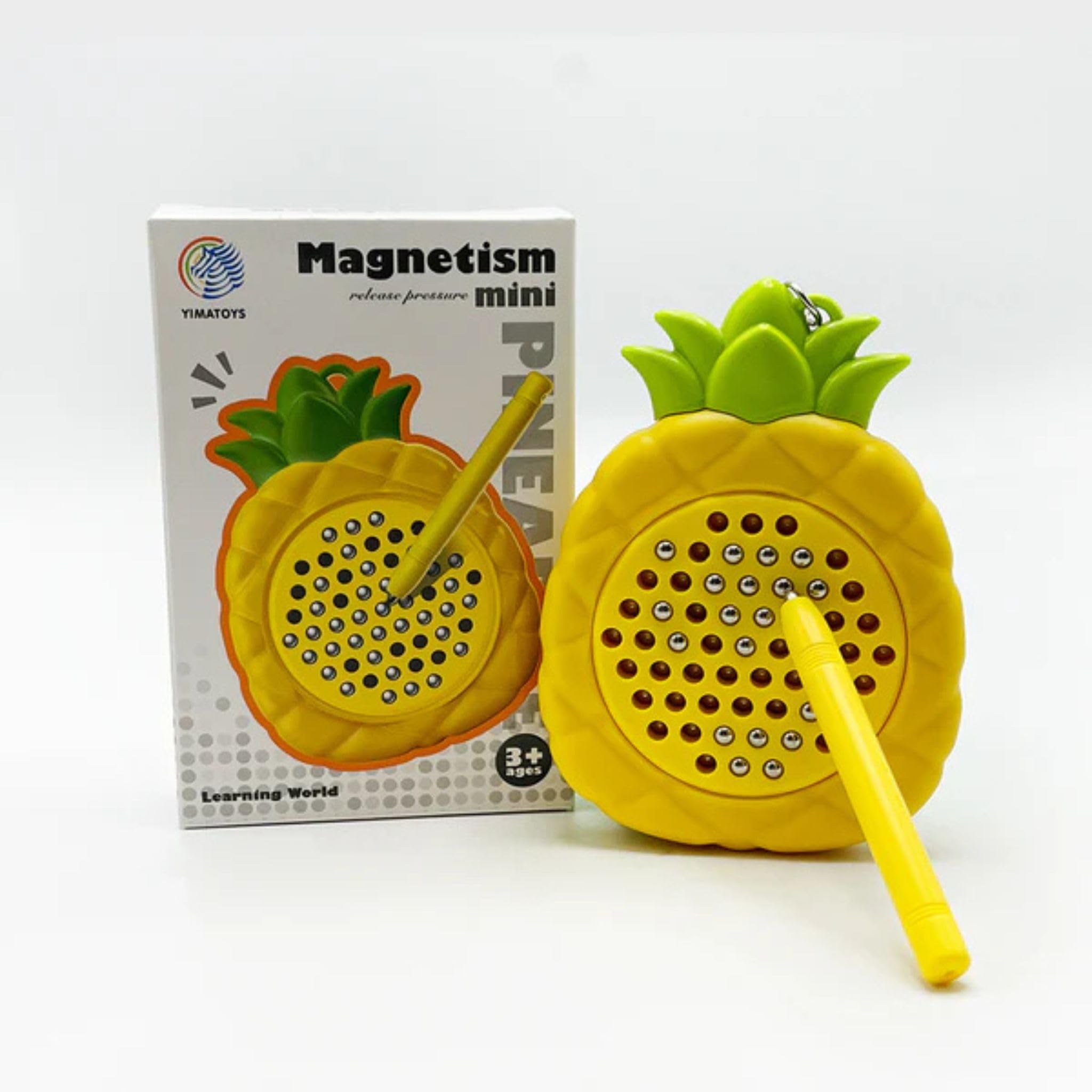 Cots and Cuddles Fruit Shape Magnetic Dot Board for Kids | Compact Travel-Friendly Magnet Board with Stylus | Perfect Toy for Toddlers | Return Gift for Boys & Girls (Pineapple)-image-30