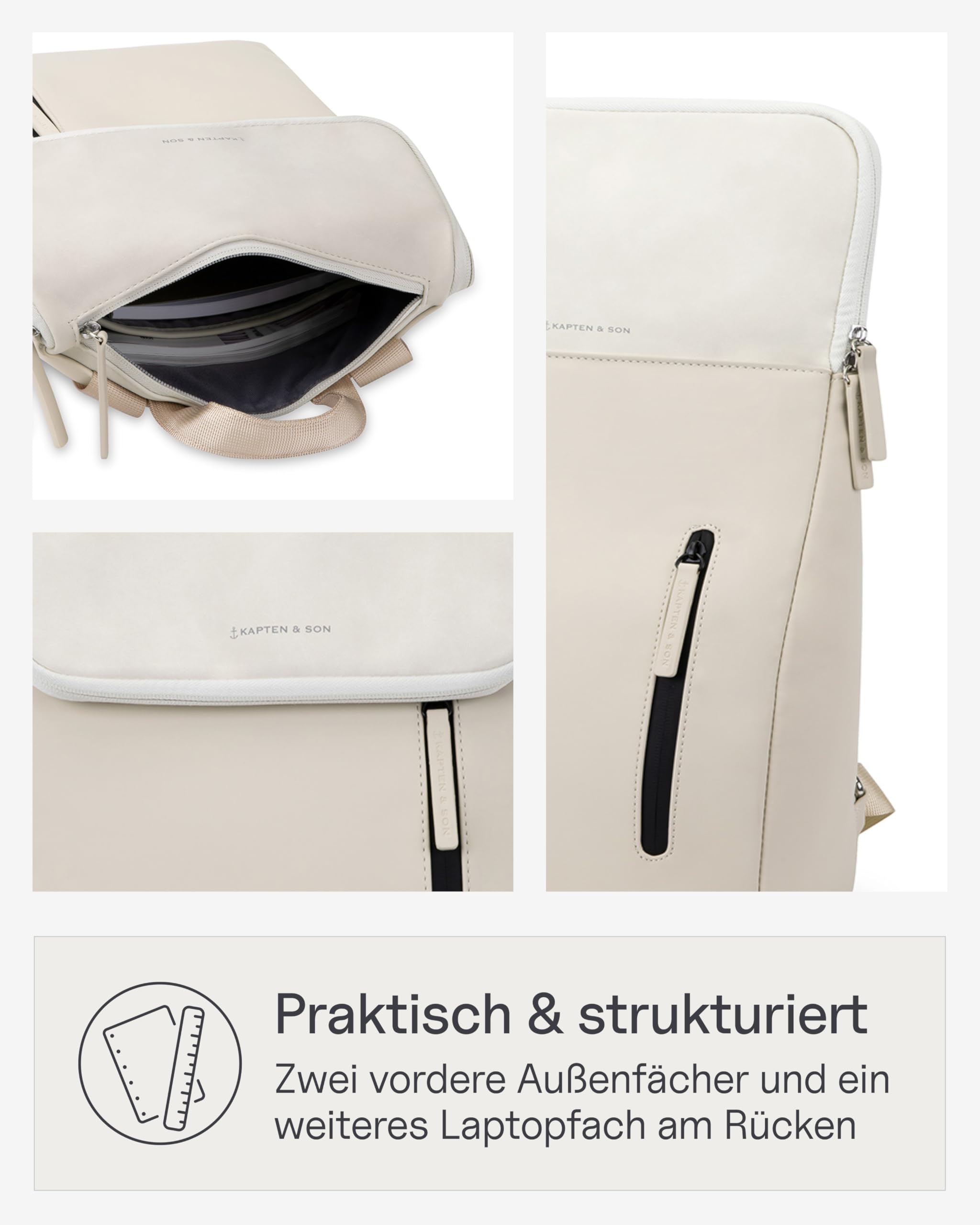 Kapten & Son Rucksack Vallen 6 L | Rucksack Damen & Herren | Kleiner Rucksack ideal als Tagesrucksack, Daypack, City Rucksack | Rucksackhandtaschen