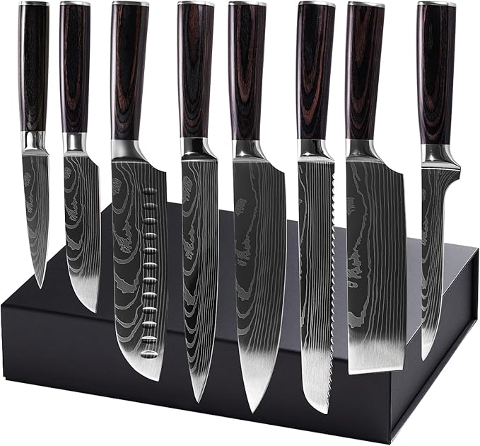 FYRVEXENZI 8PCS Japanese Kitchen Knife Set, Premium High