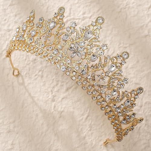 Miniatura 3 de Tiaras y coronas para mujer, tiara de boda de cristal para mujer, diadema de corona de reina real, tiara de princesa de metal para novia,