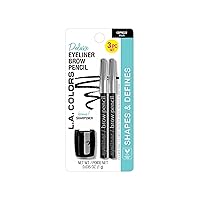 Vista 1 de L.A. COLORS Eyeliner/Brow Pencils w/Sharpener (carded), Black CBPN222A