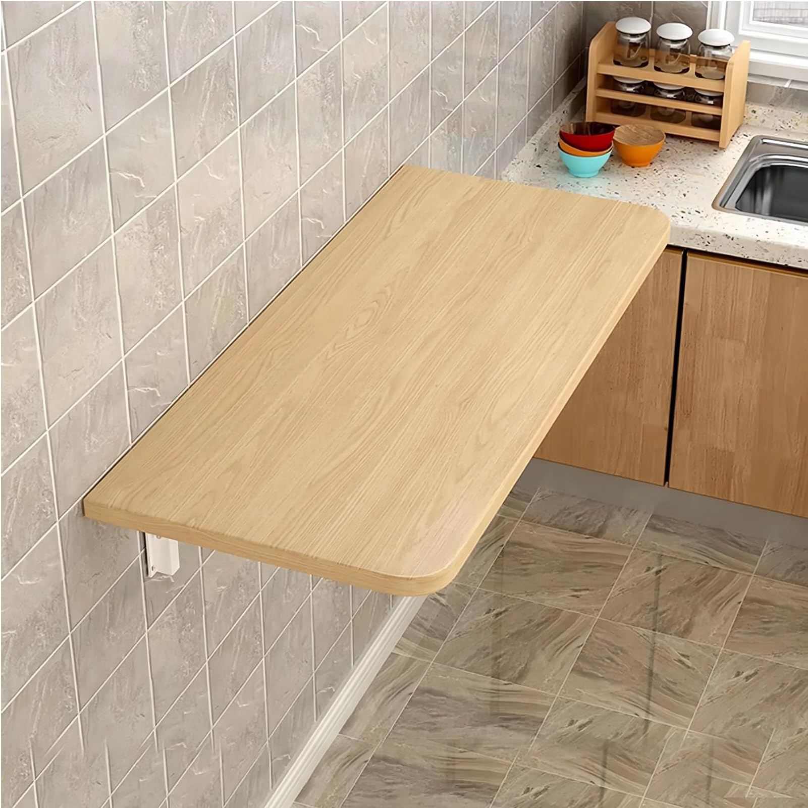 Tavolo pieghevole da parete resistente, banco da lavoro pieghevole per garage, ufficio e casa, salvaspazio, opzioni di 40 cm e 60 cm, versatile tavolo da lavoro pieghevole