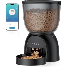 Automatic Cat Feeder WiFi, 5G App Control Timed Cat Dry Food Dispenser with Remote Feeding, 5L Auto Pet Feeder up to 10 Meals 1-15 Portion Control per Day, Auto Dog Feeders for Indoor Use