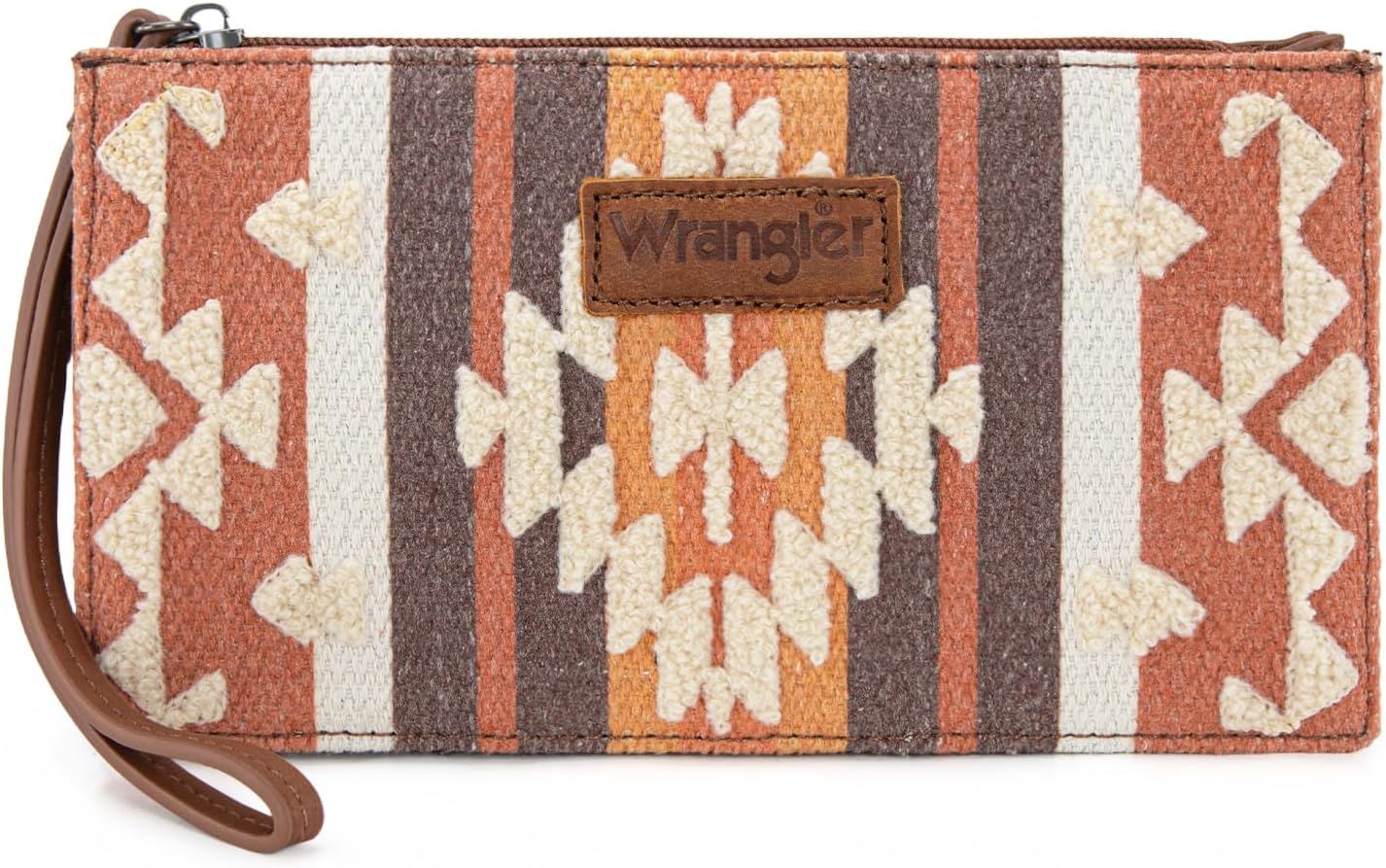Montana West Wrangler Clutch Purses for Women Western Wristlet Wallet Boho Aztec Card Holder Zipper Handbags for Ladies AR-WG313-181BR