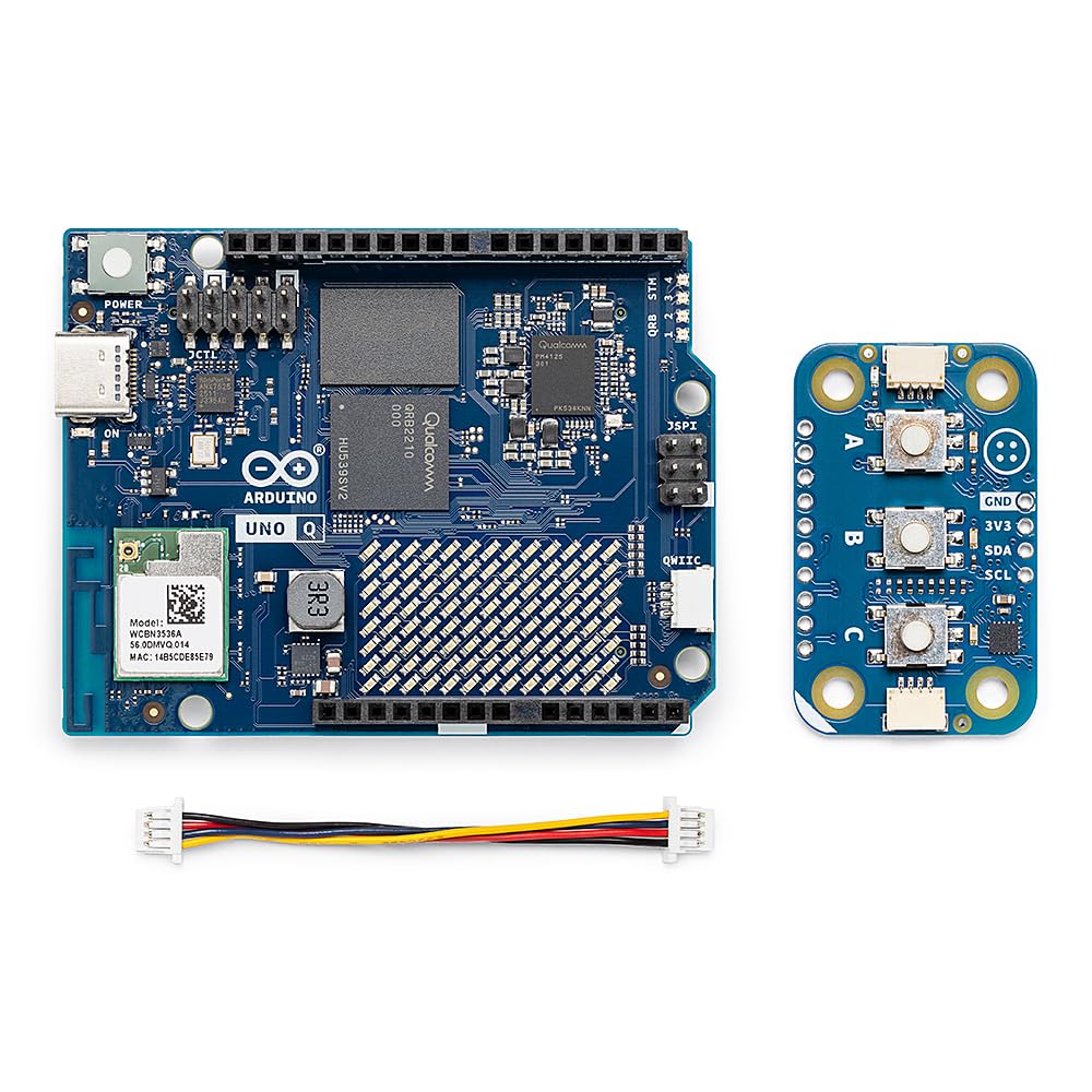 Arduino® UNO™ Q 4GB Modulino® Buttons Bundle: Interfaccia Utente Multi-Input