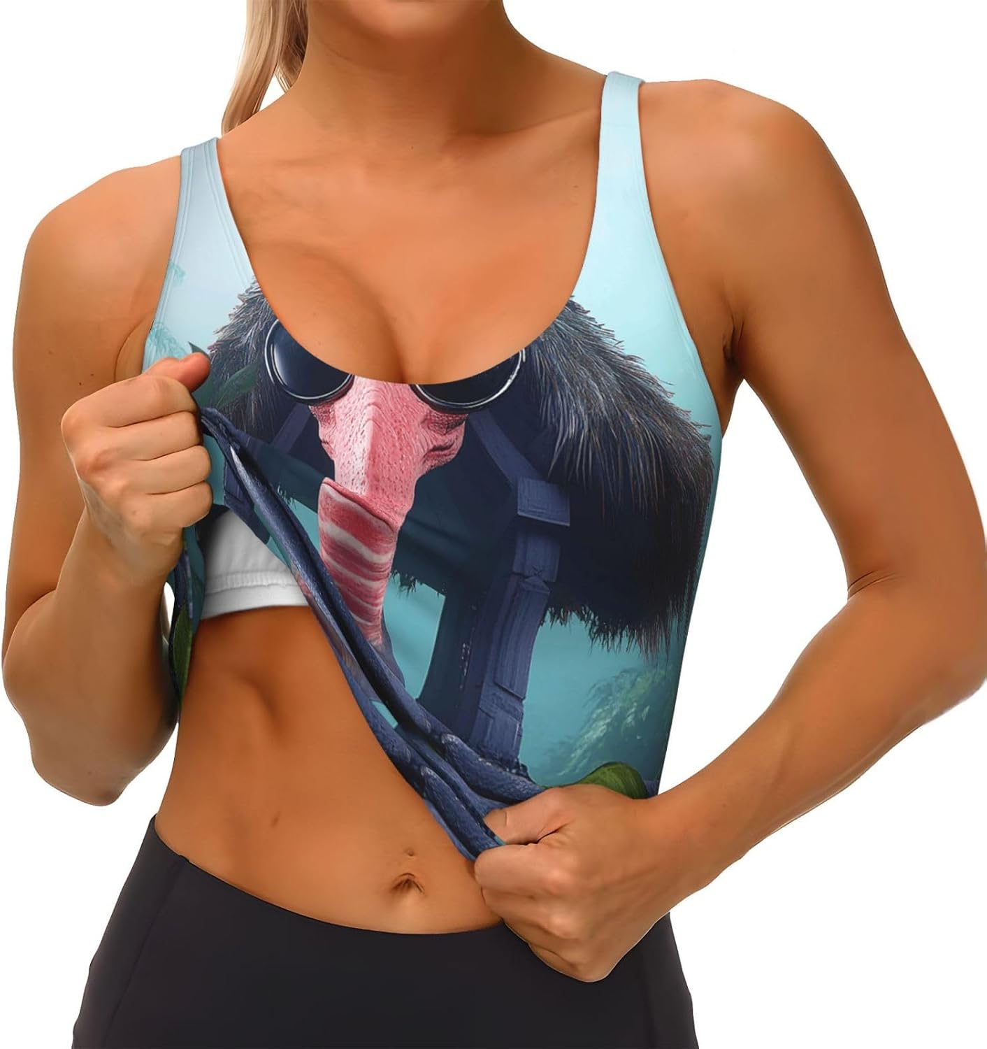 Fashionable Animals Women's Sports Bras - High Support Workout Tops for Women, Yoga Sports Bra, Bralettes with Support