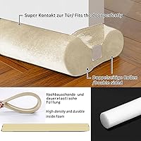 Vista 21 de Tope de puerta para puertas de 31 a 39 pulgadas, sin adhesivo, para parte inferior de la puerta, bloqueador de corrientes de aire debajo