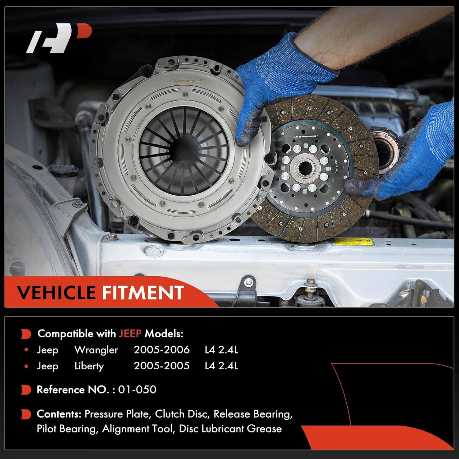 A-Premium Transmission Clutch Kit Compatible with Jeep TJ Series Wrangler 2005-2006, KJ Series Liberty 2005, 2.4L