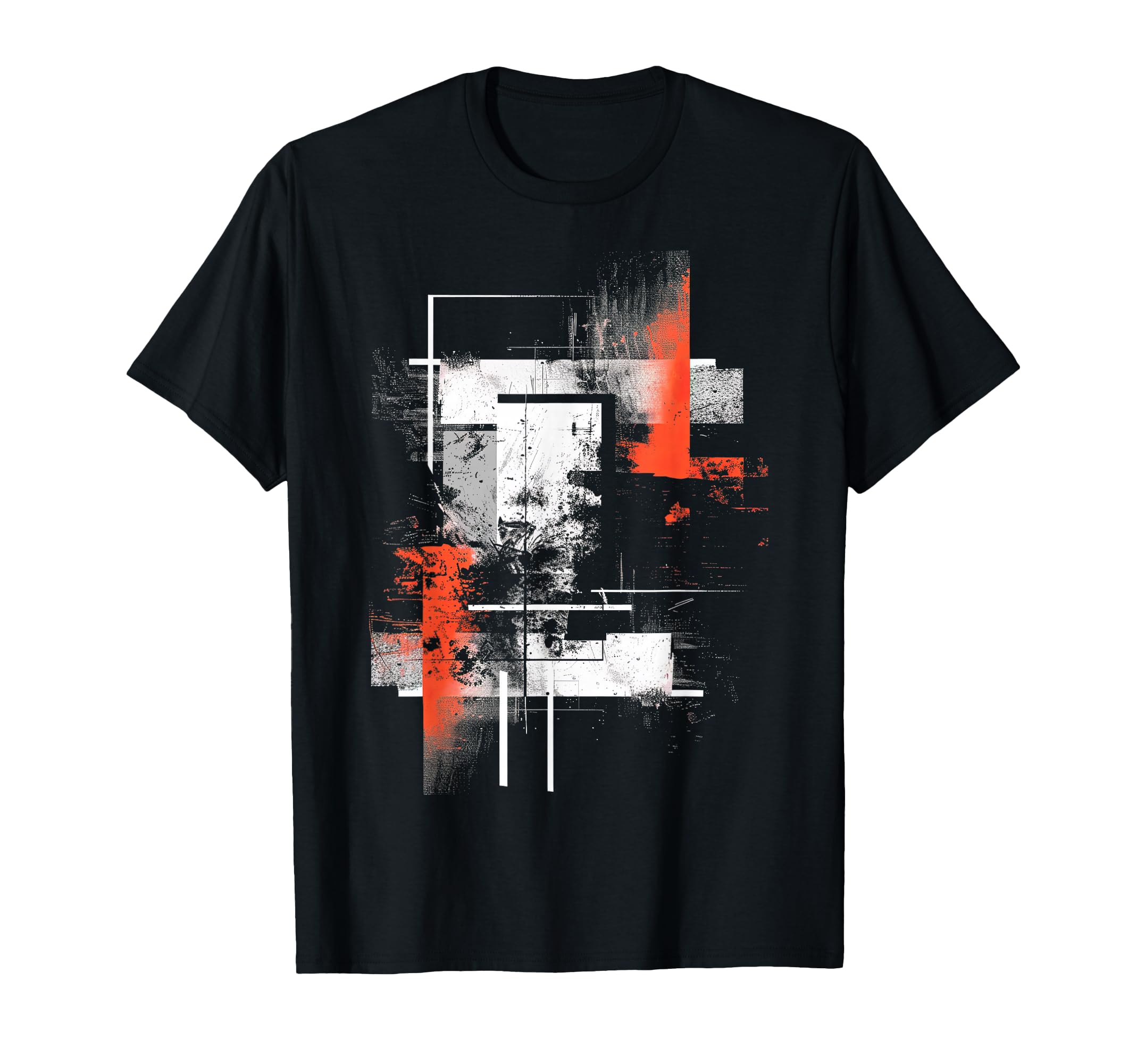 White Orange Abstract | Graphic Tee | S - 6XL | Mens Graphic T-Shirt