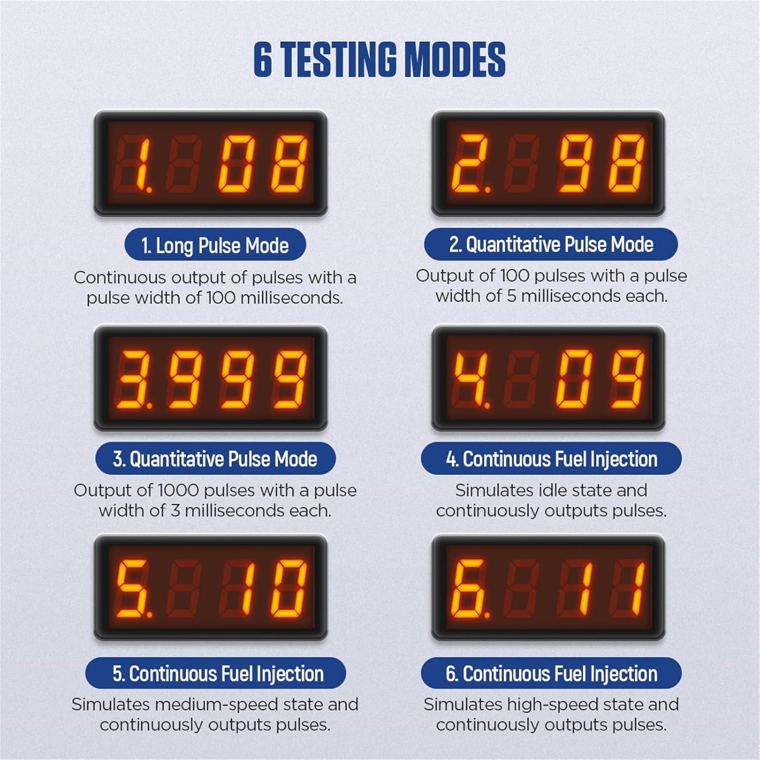 Universal Fuel Injector Driver 6 Testing Modes V30 Injector Driver Compatible with Injector Cleaner Machine for Injectors & Carb Cleaner DC12V with 2pcs Adapters