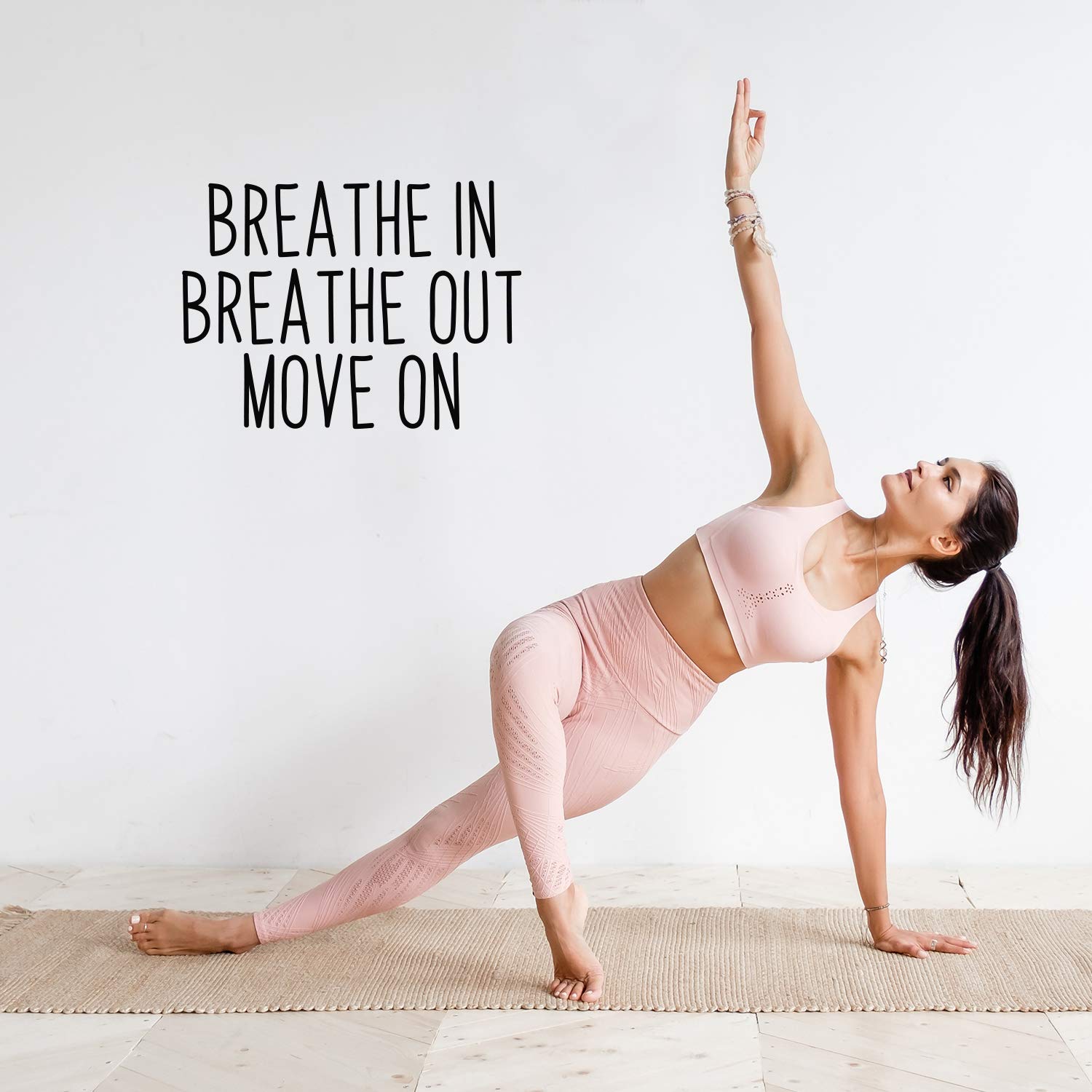 Just Breathe Autocollant Mural En Vinyle Avec Citations