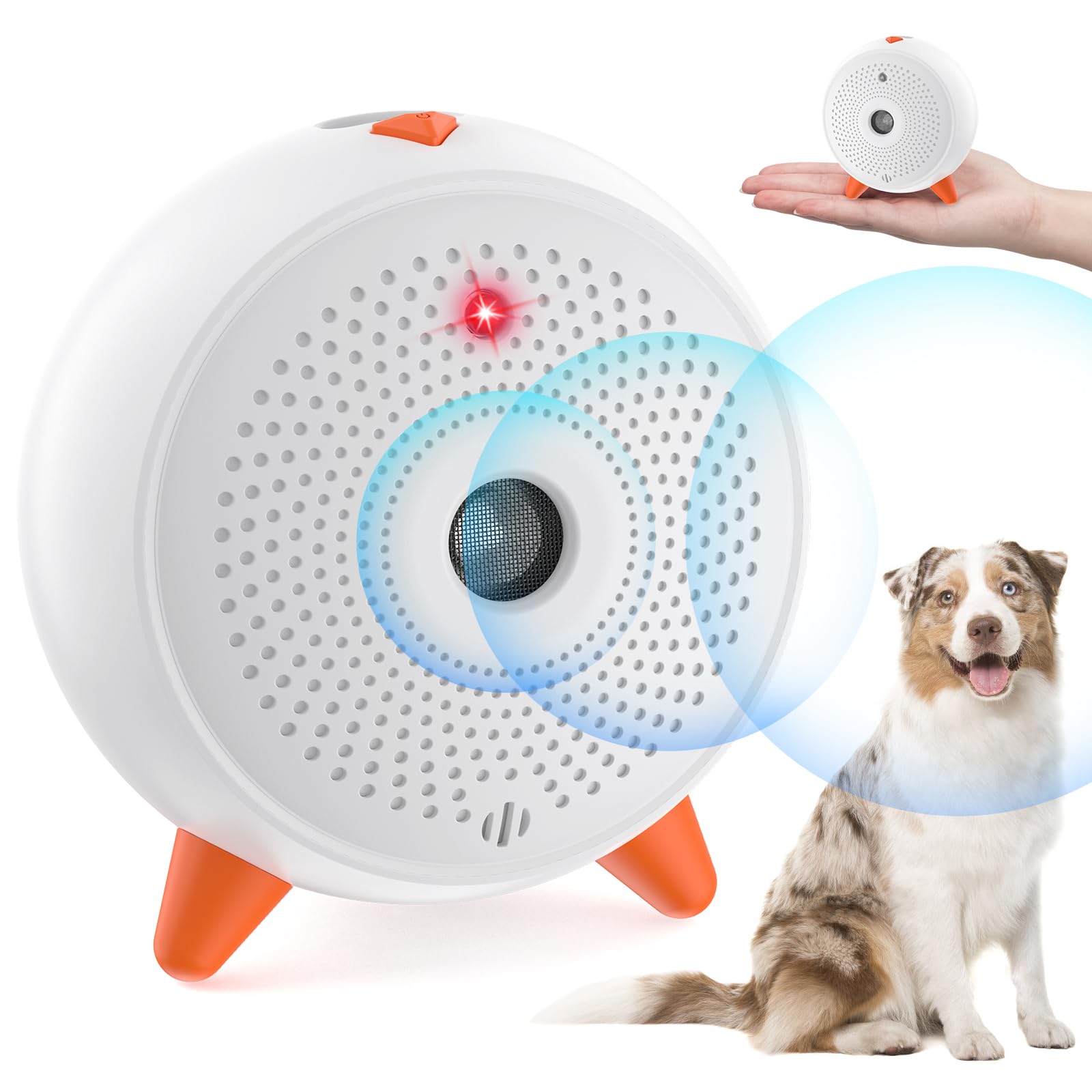 Anti Barking Device for Dogs, Mini DogBarking Deterrent Devices, Portable Stop Barking Dog Device, 33FT Ultrasonic Dog BarkingDevice, Rechargeable Bark Deterrent Indoor Outdoor for Small Large Dogs