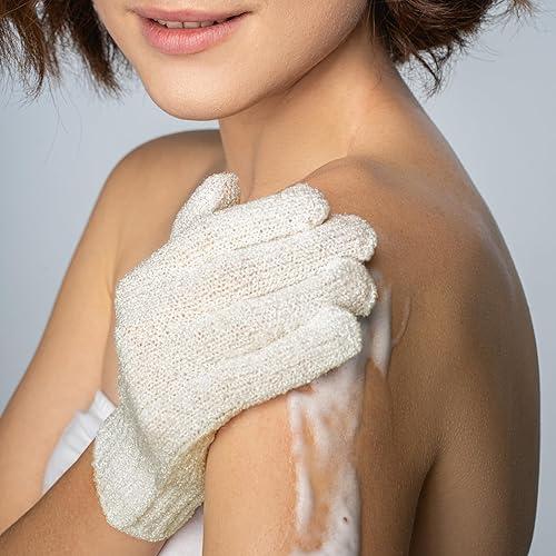 Miniatura 8 de Evridwear Guantes exfoliantes para ducha, 100% nailon, gruesos, suaves, medianos, pesados, removedor de piel muerta, limpiador corporal, piel lisa