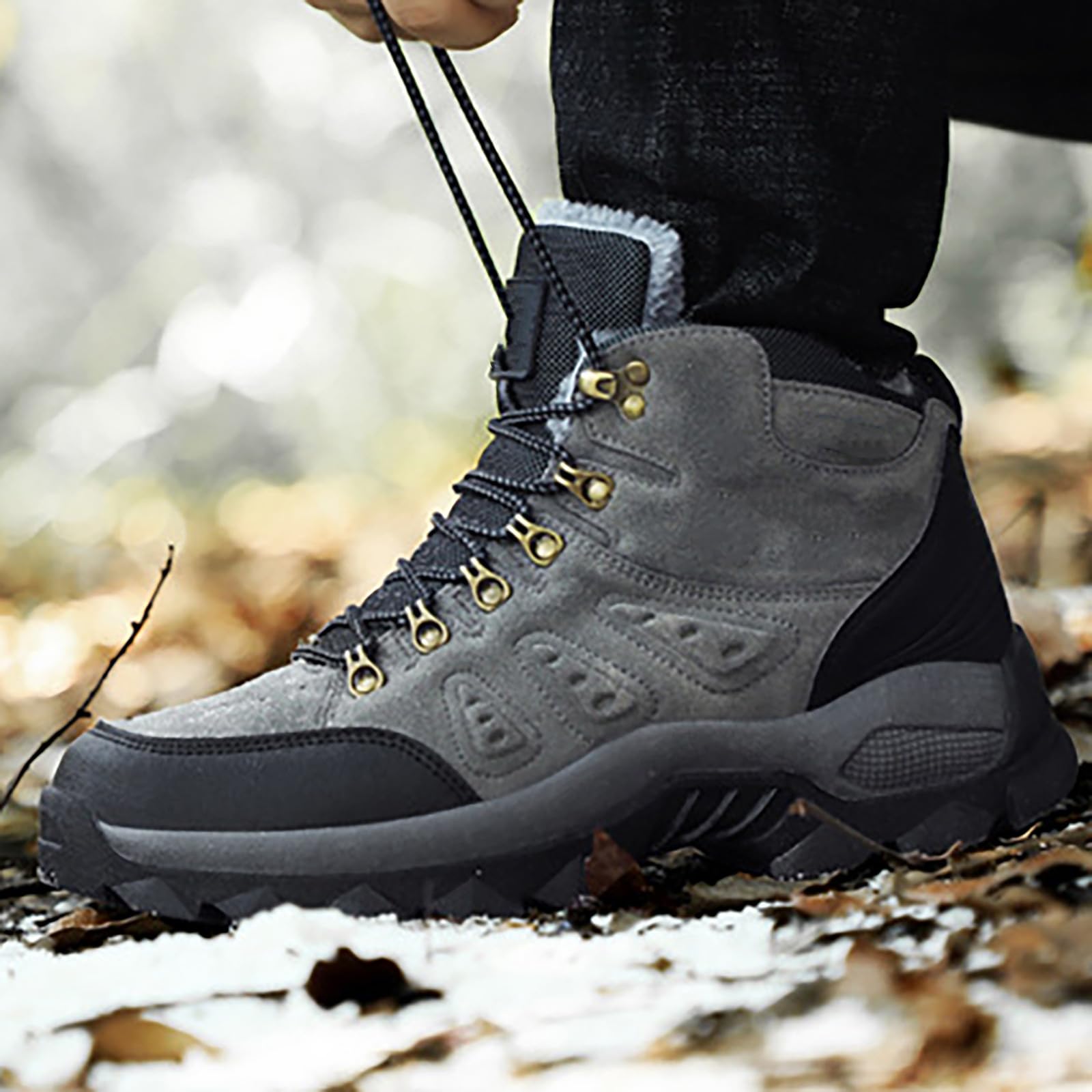 Stivali da uomo foderati caldi casual invernali scarpe da ginnastica