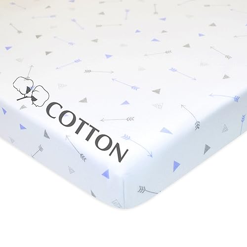 Miniatura 8 de American Baby Company - Sábana bajera ajustable de tejido de punto suave y transpirable 100% algodón, sábanas de practicuna, Área de juego portable,