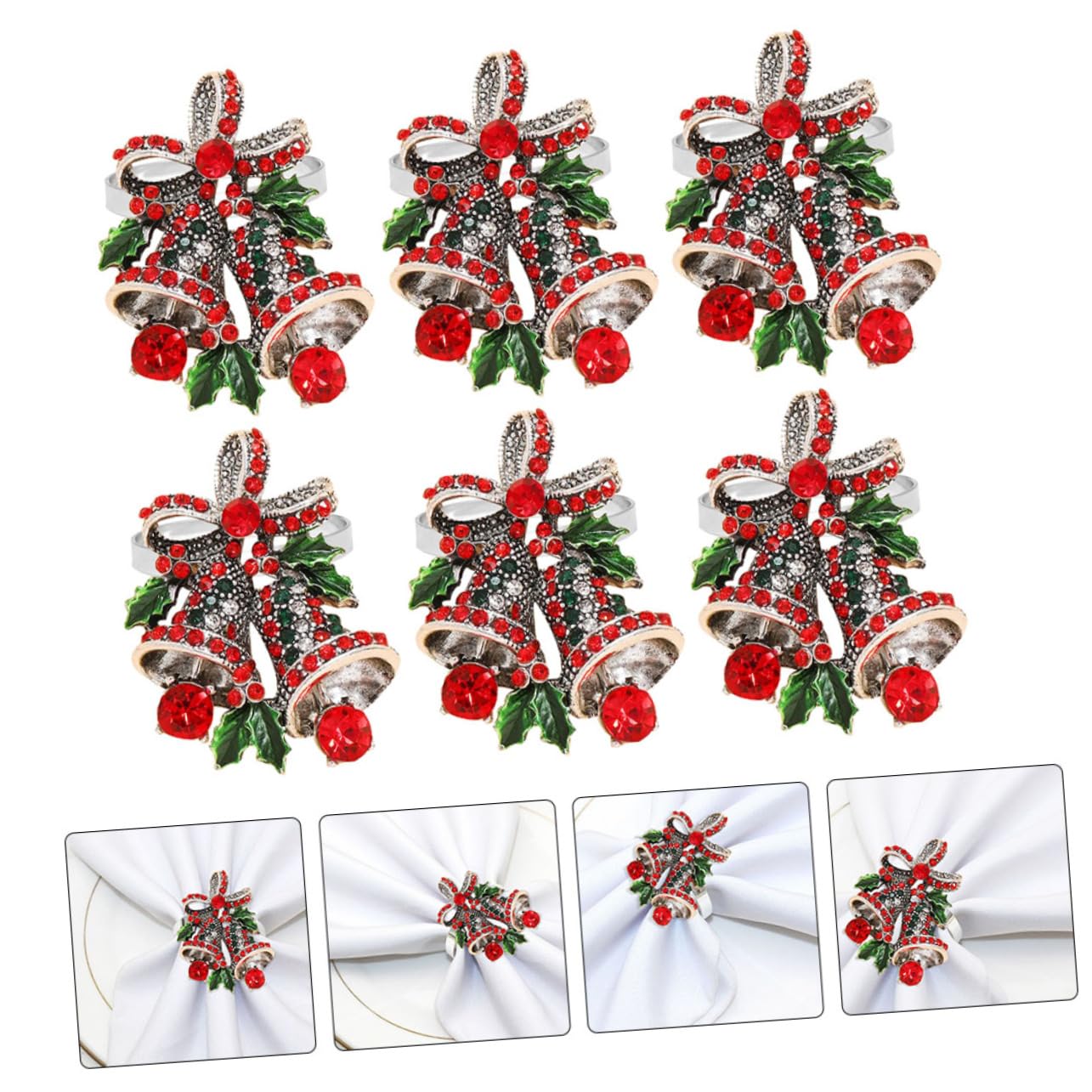 Cabilock 3 Set Per Tovaglioli Natale Forma Per Decorazioni Festive Da Tavola Per Ristoranti E Feste Natalizie 6 Pezzi*3